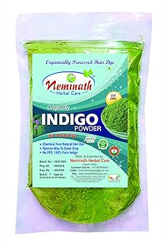 Indigo Powder For Hair & Beared | Herbal Neel Powder | 100% Pure Organically Processed Hair Dye - Black (250 Grams)