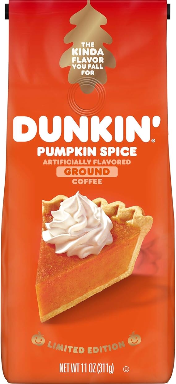 Dunkin Donuts Pumpkin Spice Ground Coffee 311g Amazon Co Uk Grocery