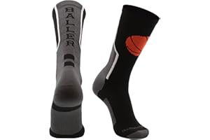 MadSportsStuff Baller Basketball Socks with Basketball Logo Crew Length