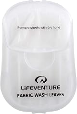 Lifeventure Travel Fabric Wash Leaves x50 Foaming Papers 14g
