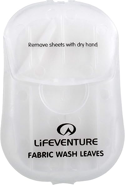 Lifeventure Travel Fabric Wash Leaves x50 Foaming Papers 14g