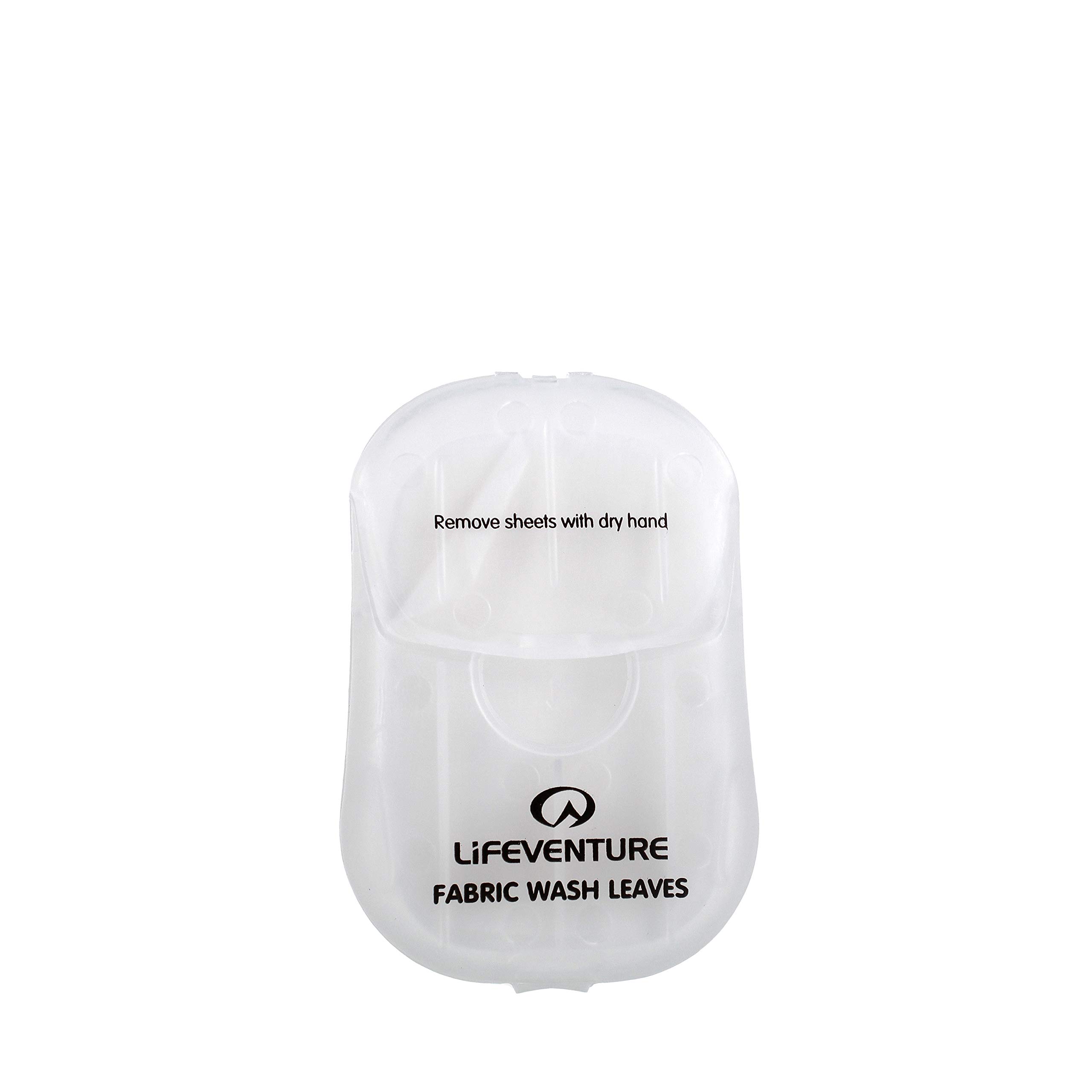 Lifeventure Travel Fabric Wash Leaves x50 Foaming Paper Fabric Wash Flakes for Home Travel Camping Hiking and Outdoor Activities