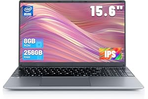 Maypug Laptop Computer | 15.6" Laptop | 8GB RAM 256GB ROM |Traditional Laptop Computers with Intel Quad-Core Processors |1366 * 768 IPS | Large Capacity Battery | 2.4/5g WiFi | Bluetooth | Type-C