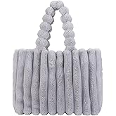 Extolove Furry Purse Fluffy Tote Bags for Women Winter Faux Fur Bag Fuzzy Purses and Handbags