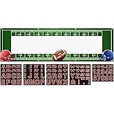 Tegeme Giant Football Party Banner 67 x 20 Inch Football Field Backdrop DIY Birthday Party Decorations Customizable Sports Backdrop with 14 Sheet Letter Sticker Baby Shower Tailgate