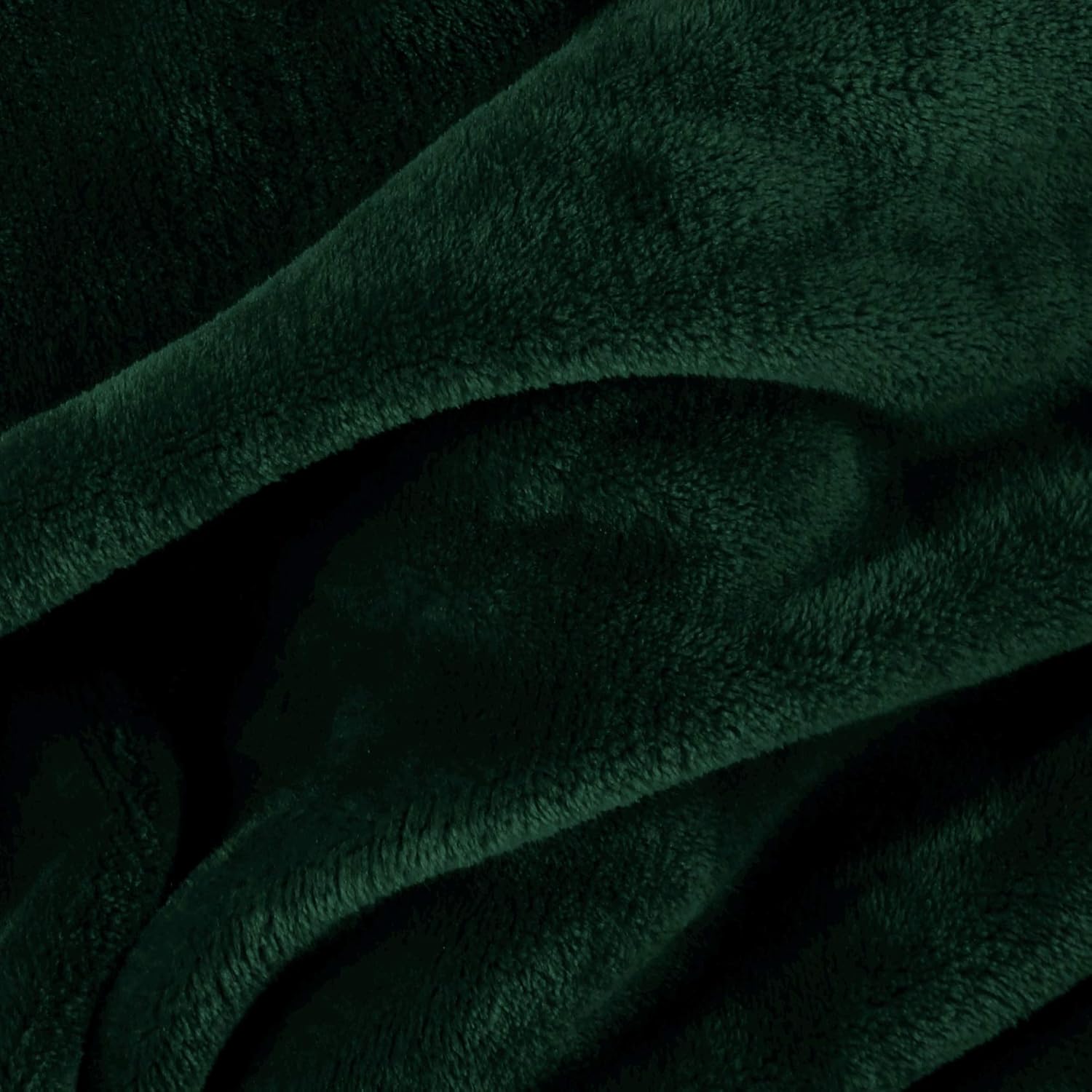 Exclusivo Mezcla Large Flannel Velvet Plush Throw Blanket - 50" x 70" (Forest Green): Home & Kitchen