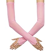 Goiruiya Opera Long Fingerless Gloves for Bridal Wedding Party Costume Stretchy Glove Mesh and Drill Gloves
