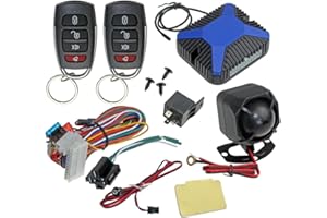 InstallGear Car Alarm Security & Keyless Entry System Trunk Pop with Two 4-Button Remotes