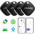 ATUVOS Air Tracker Smart Tags Pro for Android & iOS 4 Pack, New Dual System Item Finder Work with Google Find Hub or Apple Fi
