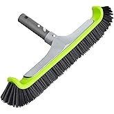 Sepetrel Upgraded Pool Brush Head for Cleaning Pool Walls,Heavy Duty Inground/Above Ground Aluminum Swimming Pool Scrub Brushes with Curved Ends & Premium Strong Bristle