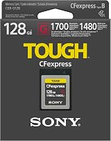 Sony Memory 128GB Tough CFexpress Card Type B Ultra Speed R1700/W1480 CEB-G128/J view 2