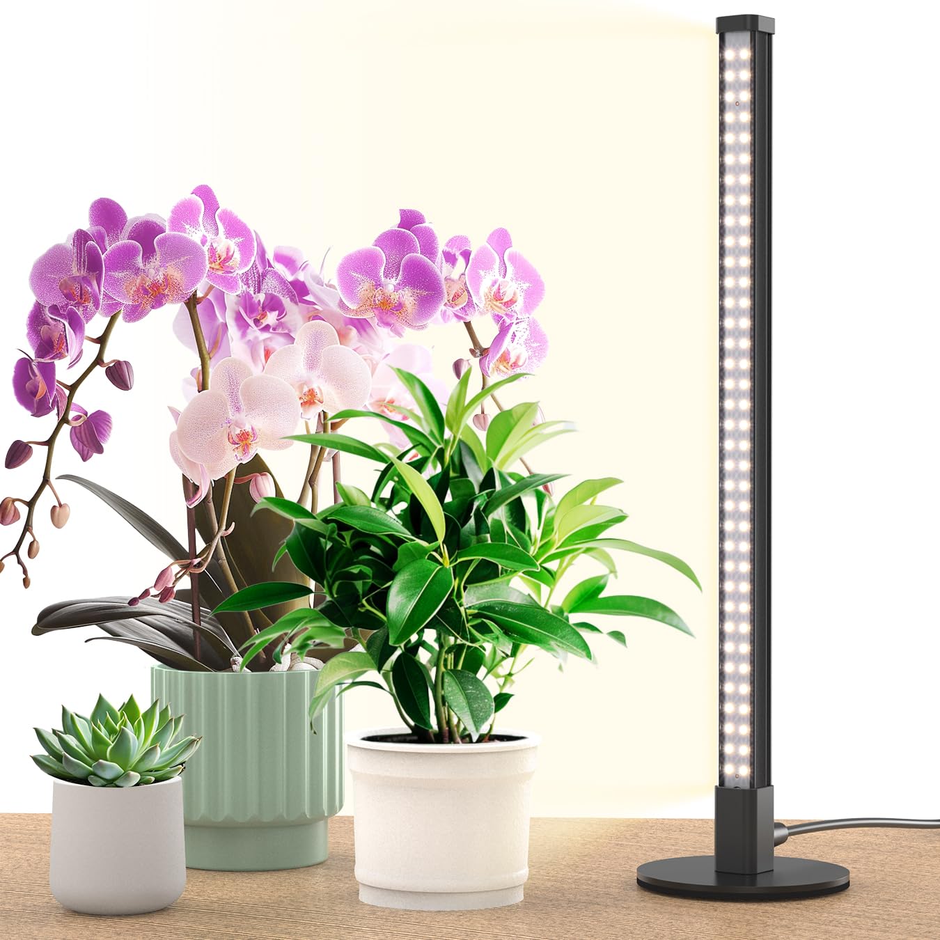 Photo 1 of SpeePlant Vertical Grow Light, 72 LEDs Full Spectrum Light Bar, 5000K Wide Illumination Area Desk Light,1.4FT Stand Plant Lamp for Tall Houseplants, Tropical Plants, Foliage with On/Off Switch