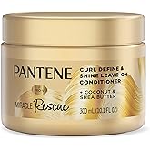 Pantene Miracle Rescue Curl Define & Shine Leave-On Conditioner, 10.1 FL OZ