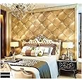 Blooming Wall 3D Faux Leather Textured Backgound Wall Pattern Wallpaper Roll for Livingroom Bedroom, 20.8 In32.8 Ft=57 Sq.ft