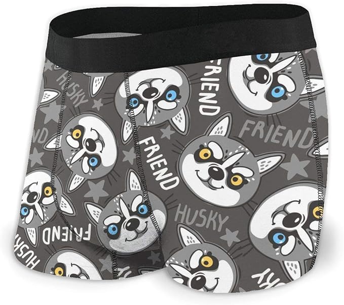 ZeTian H Silly Siberian Husky Men's Underwear Boxer Briefs Trunks