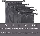Kuou 5Pcs Waterproof Dry Bags 1.5L 2.5L 3.5L 4.5L 6L Black view 2