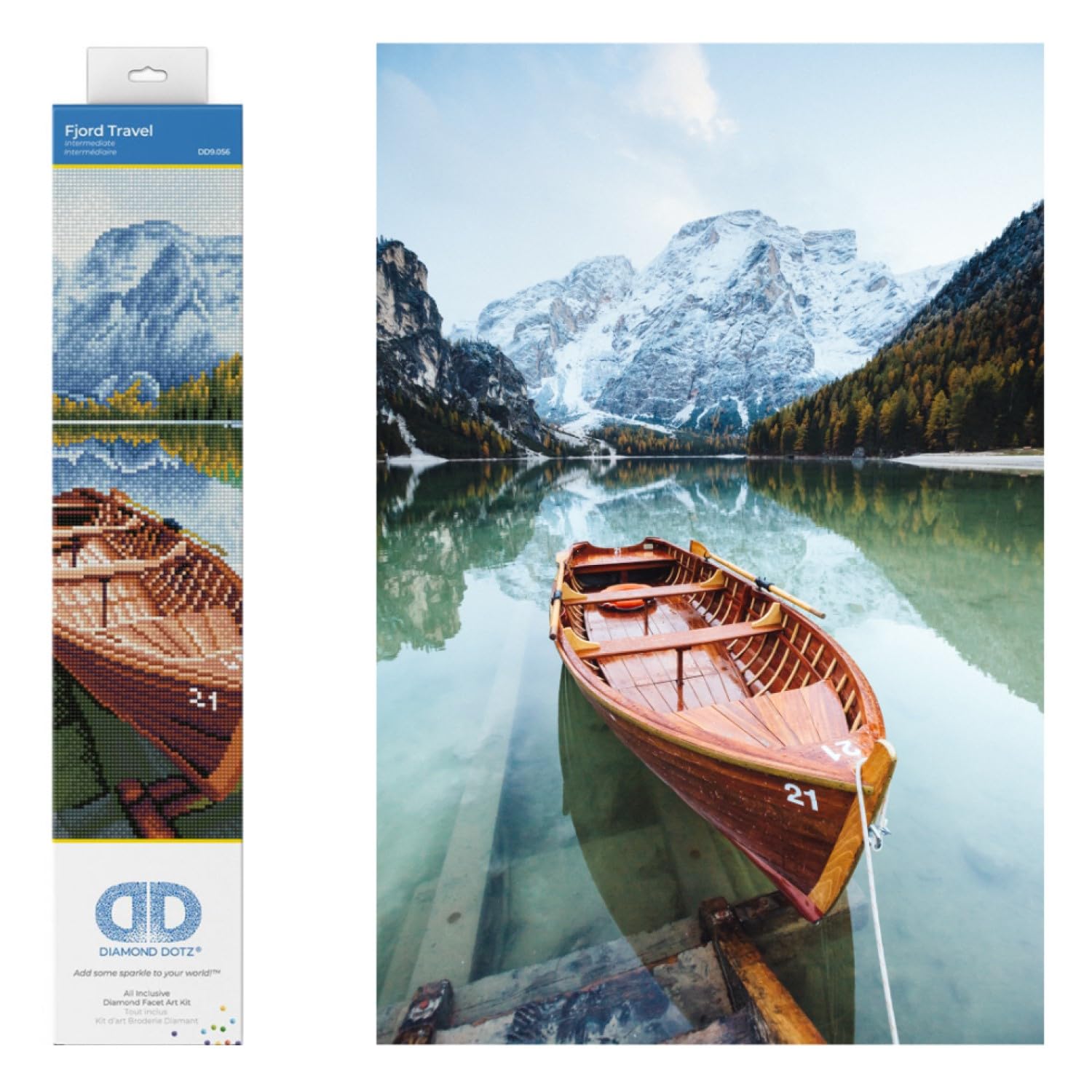 DIAMOND DOTZ Painting, Intermediate Kit, DD9, Fjord Travel, 41 x 51cm