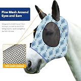 Harrison Howard Ultra Lightweight Full Visibility Fly Mask Nature Aztec view 3