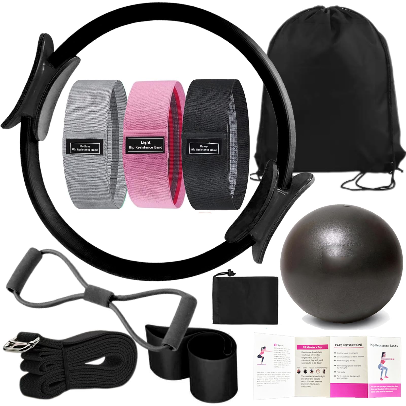 Photo 1 of (incomplete) Nuplot Pilates Essentials Kit for Women - Better Yoga Pilates Kit for Home Workouts with Pilates Ring and Ball Set