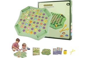 Flipfun Flip Match Board Game, 52PCS FlipsChess Memory Chess Game, Memory Checkerboard Over Card Boards for Kids and Adults (