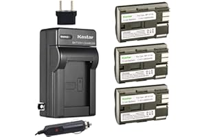 Kastar Battery (3-Pack) and Charger for Canon BP-511, BP-511A, BP511, BP511A and EOS 5D, 10D, 20D, 30D, 40D, 50D, Digital Rebel 1D, D60, 300D, D30, Kiss Powershot G5, Pro 1, G2, G3, G6, G1, Pro90 etc.