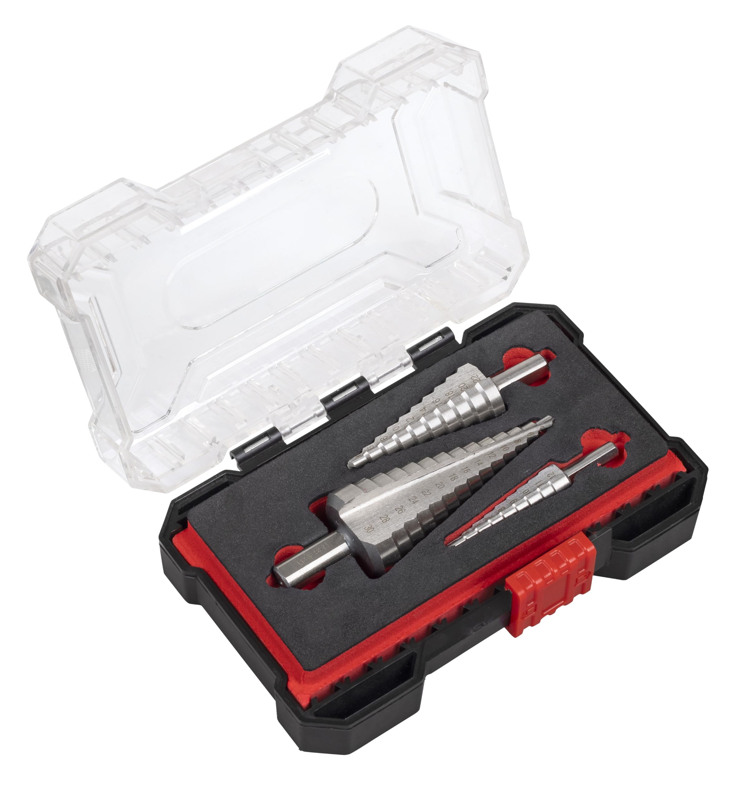 Sealey AK4746 HSS 4341 Step Drill Bit Set 3pc Double Flute