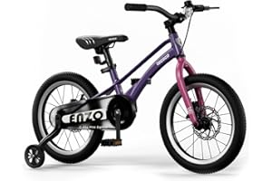 lecoco Lightweight Kids Bike for Boys Girls 16 18 Inch, Magnesium Alloy Kids' Mountain Bikes Children Bicycle with Disc Brake