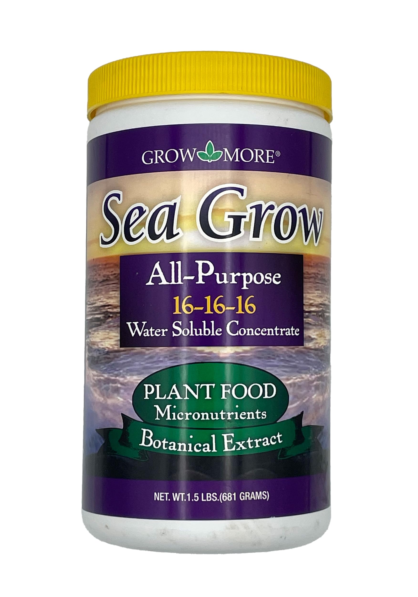 Photo 1 of Grow More Sea Grow Kelp Fertilizer - 1.5lbs of 16-16-16 Water-Soluble, All-Purpose Plant Food - Nutrient-Rich, Seaweed Fertilizer - Outdoor & Indoor Plant Food