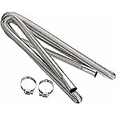 Air Exhaust Pipe Heater Pipe Heater Parking Air Heater Exhaust Pipe Diesel Gas Vent Hose Stainless Steel 2.5cm/1in Inner With