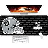 Malogtan Stitched Edges Mouse Desk Pad,Large Gaming Mouse Pad for Laptop Computer Desktop Keyboard,Black Gray Design Mat for Football Sport Fans Mousepad