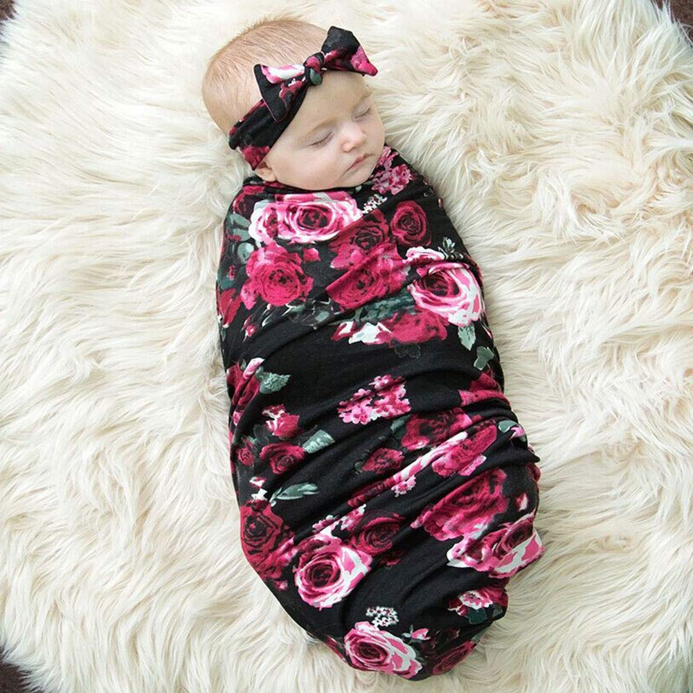 floral baby swaddle