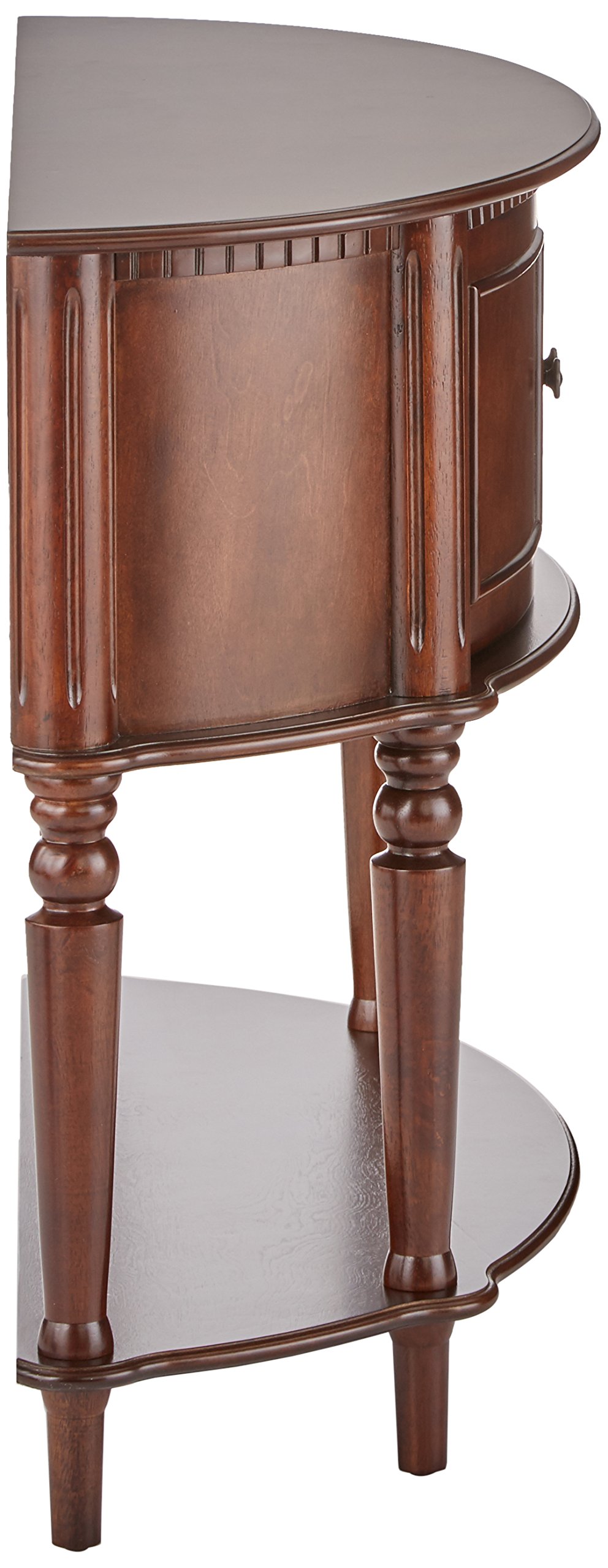 Coaster Traditional Brown Console Table with Curved Front and Inlay