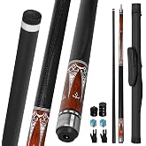 Cesrriv Sport Carbon Fiber Pool Cue Stick Professional with Complete Kit | For long-term home &amp; bar game, 58 inch, leather tip, 3/8*8 joint, Weight bolt replaceable, Complete kit