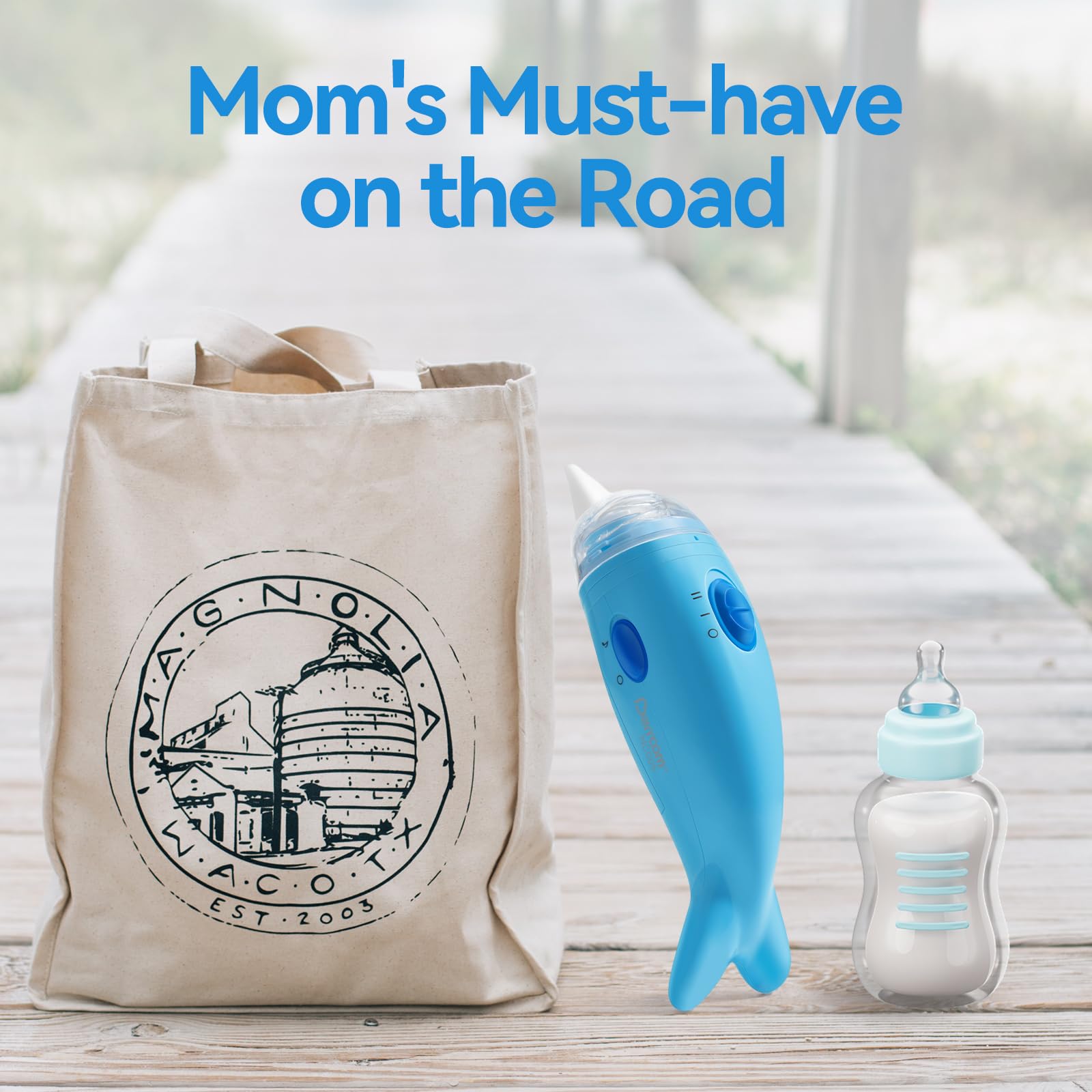 Berrcom Nasal Aspirator for Baby, Electric Nose Sucker Baby Nose Cleaner Automatic Booger Sucker for Kids with Music, Adjustable Suction Level