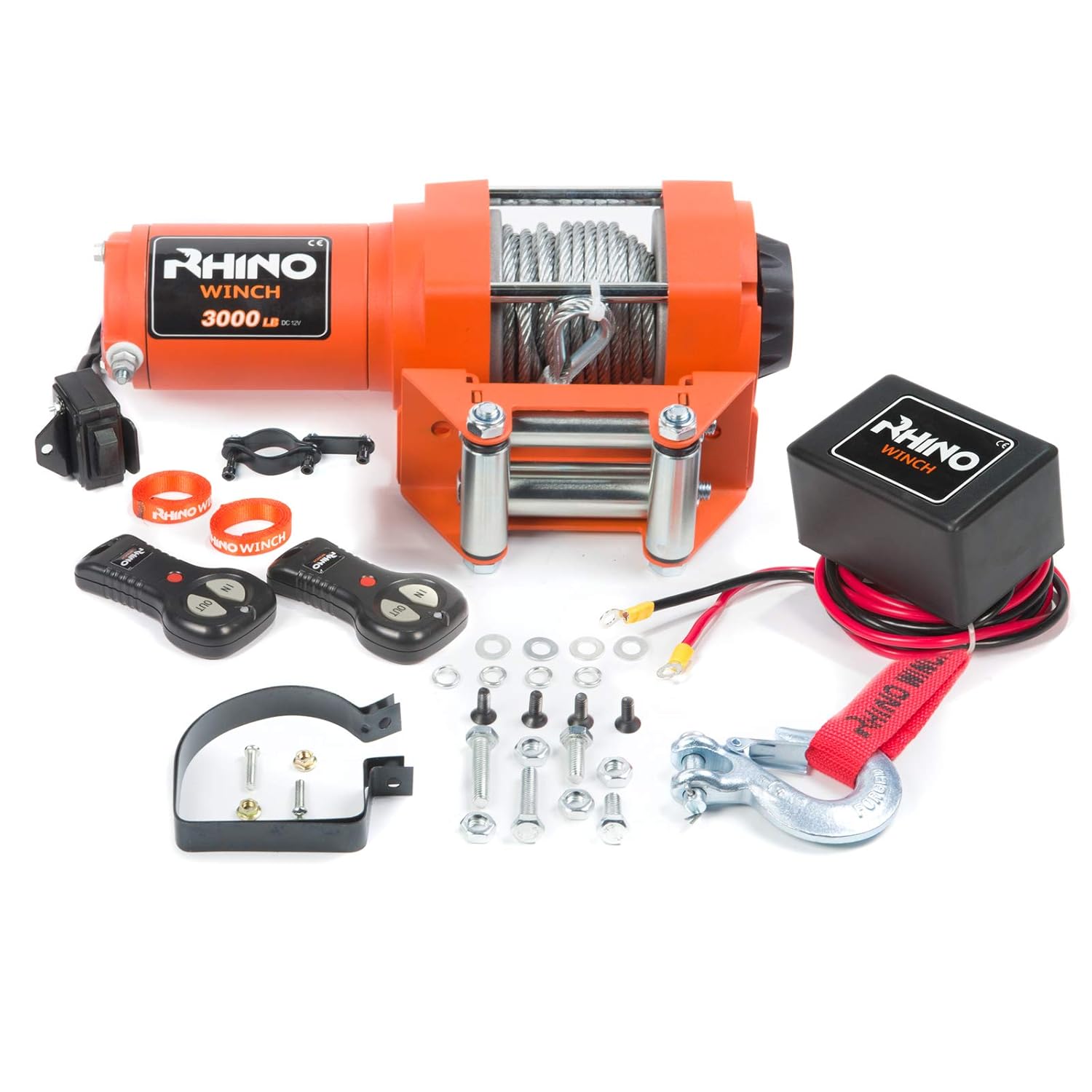 Rhino Electric Winch Wireless 3000Lb / 1360Kg 12v Amazon.co.uk