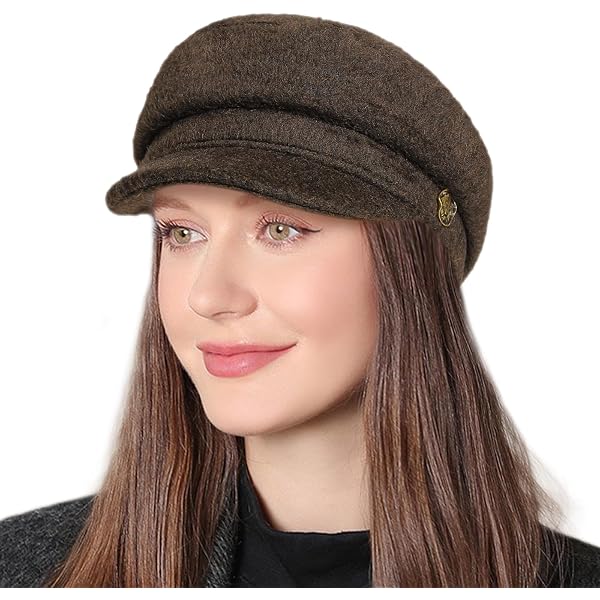 Cappello Newsboy Vintage Donna 8 Pannelli Blu - Taglia Unica Con Elastico - Foto 5