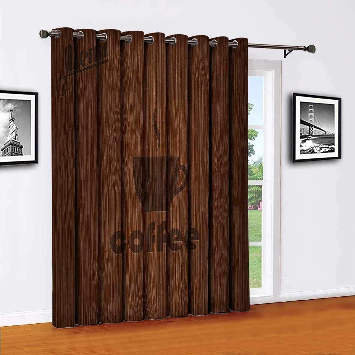 Toopeek Room Divider Curtains Restaurant menu Design with Coffee Cup on