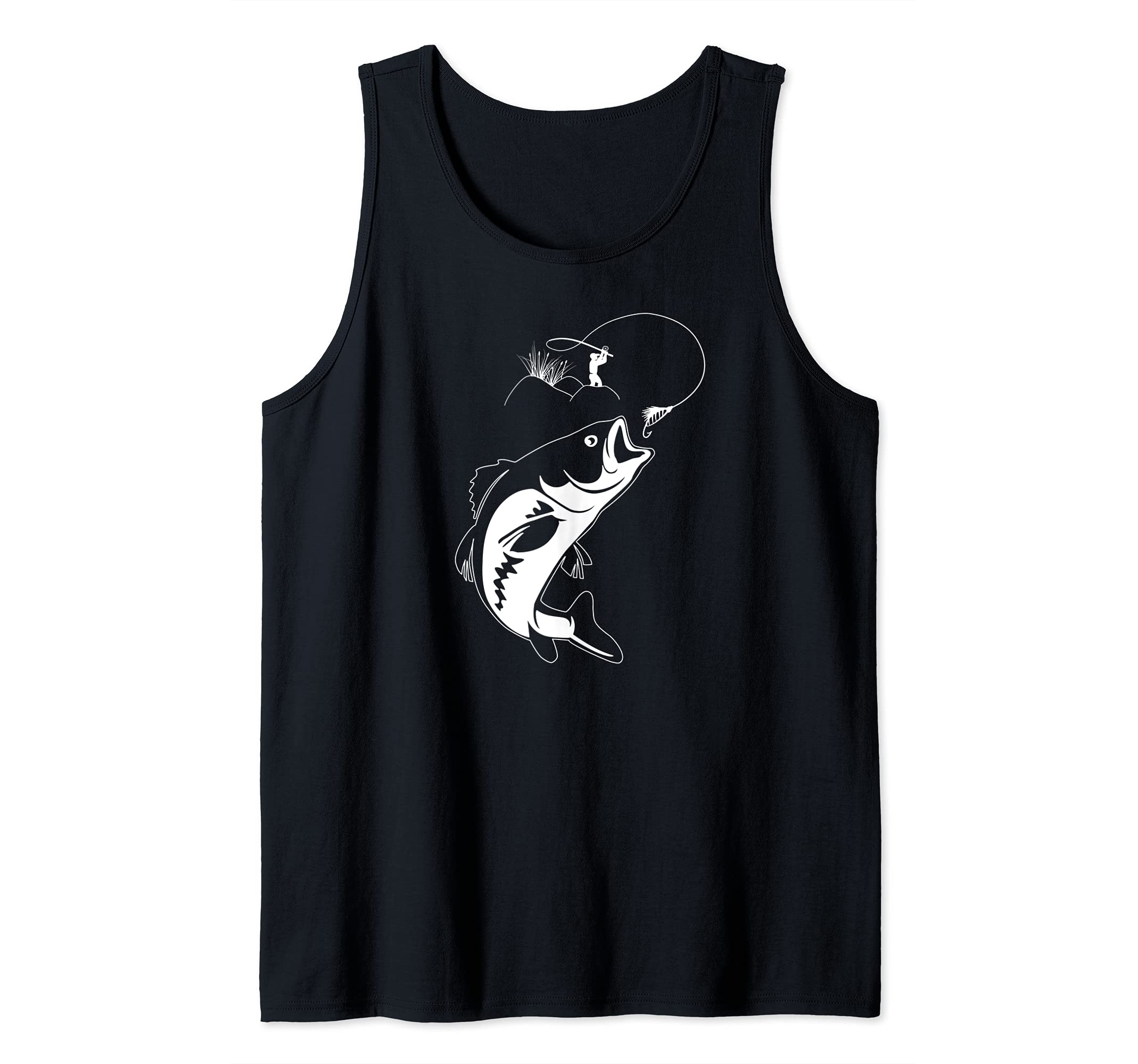 Fly Fishing Bass and Mountain Lover | Outdoor Flies Rod Tank Top