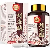 Lumbrokinase 100mg (Max Activity 1,000,000 LKU),Nattokinase 100mg-2,000 FU of Activity and Red Yeast Rice 300mg, Potent Lumbrokinase Enzymes Supplement for Circulatory,Cognition,60 Capsules(Pack of 1)