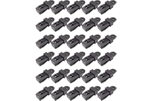 BINCKIN Tarp Clips 30 Pcs - Heavy Duty Lock Grip, Tent Clip, Tarp Clamp, Tarp Hold Down Clips, Awning Tarp Clamps for Canopy Outdoor Camping (Black)