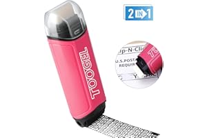 TOOGEL Identity Theft Protection Roller Stamp: 2-in-1 Confidential Roller Stamp, Anti Theft, Privacy & Security Stamp, Blocks Out Privacy Information, Guard Your Address & ID (Red)