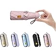 BAODINI Travel Mini Umbrella for Purse With Case-Small Compact UV Protection Sun-Lightweight Tiny Pocket with Case Women, Girls