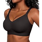 LetsJoli Push Up Supportive Bras for Women Plus Size No Underwire Wireless Seamless Full Coverage Bralettes Everyday Bras