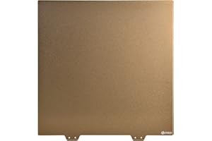 FYSETC 3D Printer CR10 S4 Flexible Removable Single-Sided Spraying PEI Metal Sheet Bed 410x410mm/16.2x16.2in Only Gold Build Plate No Sticker Base Compatible with CR-10S4 Chiron Vorn Core XY