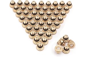 Greatstar 100PCS Brass Misting Nozzles, 0.3 mm Low Pressure Atomizing Mist Nozzle for Garden Patio Lawn Landscaping Dust Control and Outdoor Cooling Mister System, 10/24 UNC (100pcs)