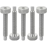 5-Pack Adjusting Screw Compatible with Irwin Vise-Grip 5"/6" Locking Pliers | Suitable for Irwin 5WR 6LN 6BN 6R 6SP pliers; ref 2071905 steel knurled thumb adjustment screw replacement