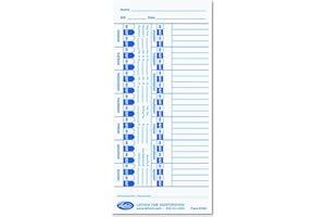 Lathem Time Universal Time Card, White, 100 per Pack (E100), 4 x 9