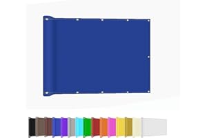Kebinmaoyi Balcony Privacy Screen PVC Anti-UV Waterproof Multiple Colors for Garden Backyard Deck Patio Fence Porch Sapphire,