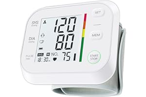 NOUYAN Wrist Blood Pressure Monitor Automatic Digital Blood Pressure Monitors for Home Use Wrist BP Monitor 2 * 120 Reading Memory Backlight Display Portable Carrying Case