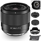 VILTROX 35mm F1.7 E-Mount APS-C Lens for Sony E, STM Auto Focus Lens for Sony E-Mount Cameras FX3 A7C A7RII A7SII A7II A7RIII